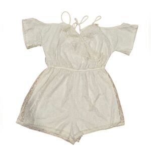 Miami - Size Small - One Piece Romper - White - Lacey